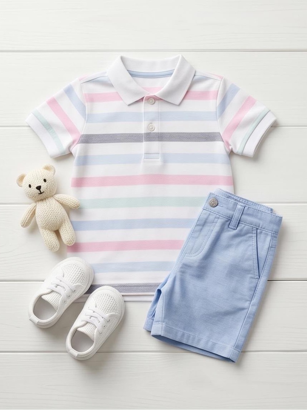 Target Pastel Striped Polo - White, Pink, Blue, Mint, Gray